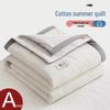 Cotton Solid Color Summer Quilt - Lightweight & Breathable for Dorms and Homes