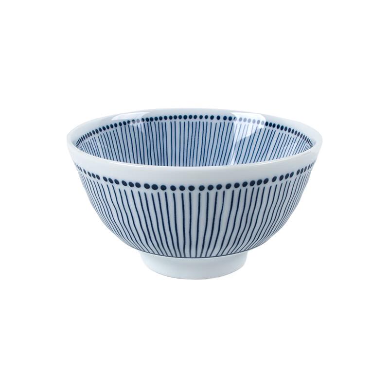 Huaqingge Fengxinhui Blue Underglaze Ceramic Rice Bowl Set (4 Pcs)