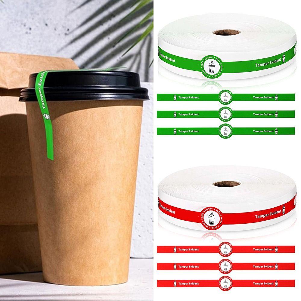 

100PCS Red Green Seal Labels Long Stripe Safe Secure Tag Tamper Evident Sealing Sticker Bakery Cafe зелений