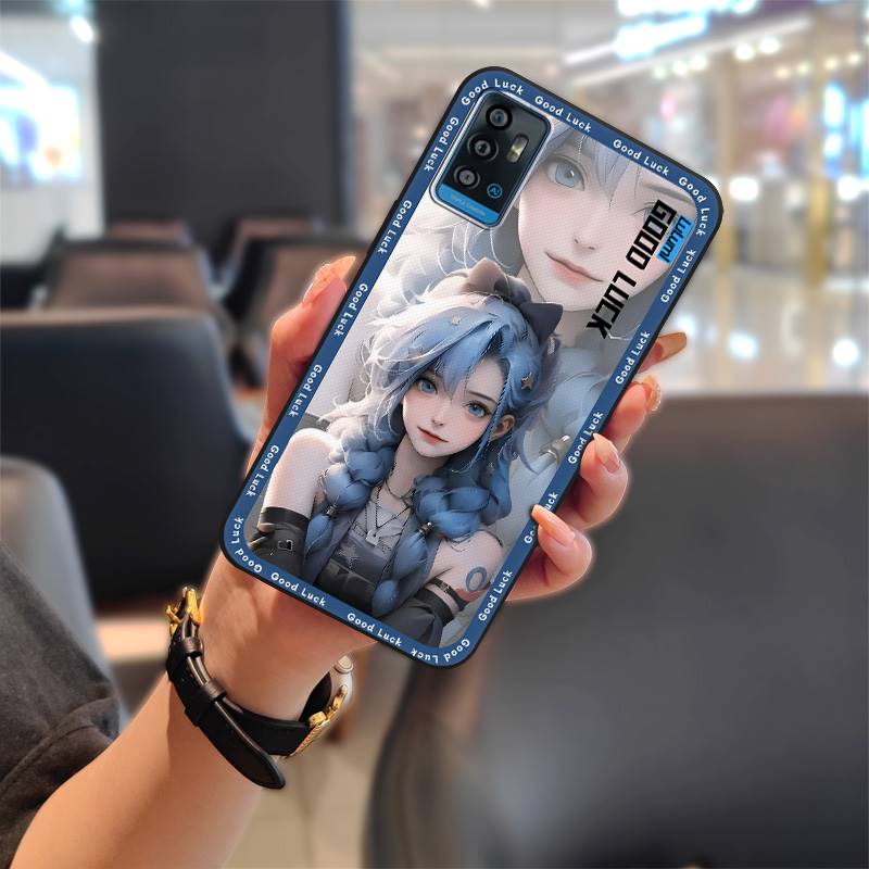 Fashion Design Dirt-resistant Phone Case For ZTE Blade A71 Cartoon Full Wrap Anti-knock Soft Case Shockproof Cover Cute