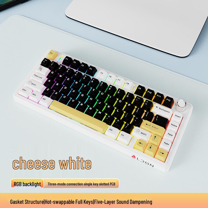 

LDON LX83 Wireless Three-Mode Mechanical Keyboard & Mouse Set: 2.4G Bluetooth, Customizable for Esports Gaming Computers