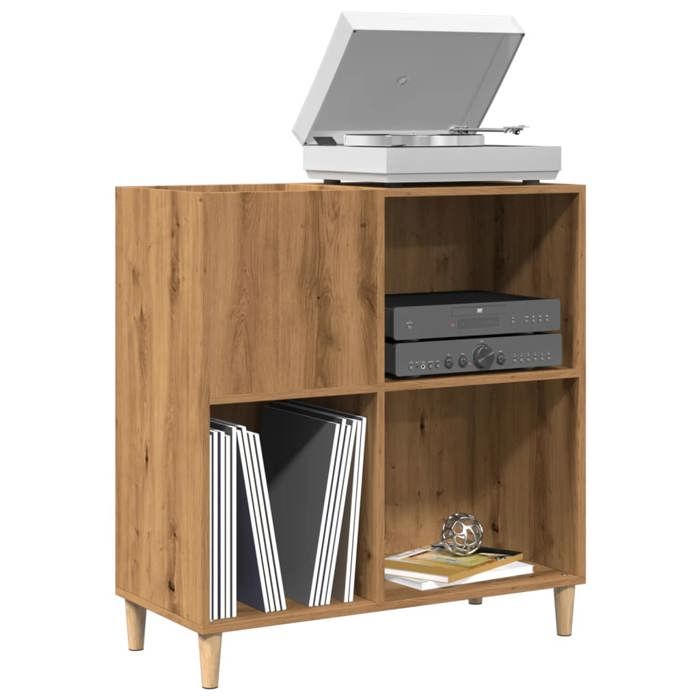 VidaXL Record Cabinet Artisan Oak 84.5x38x89 Cm Engineered Wood, Cabinet for Record Players, Storage Cabinet 857172