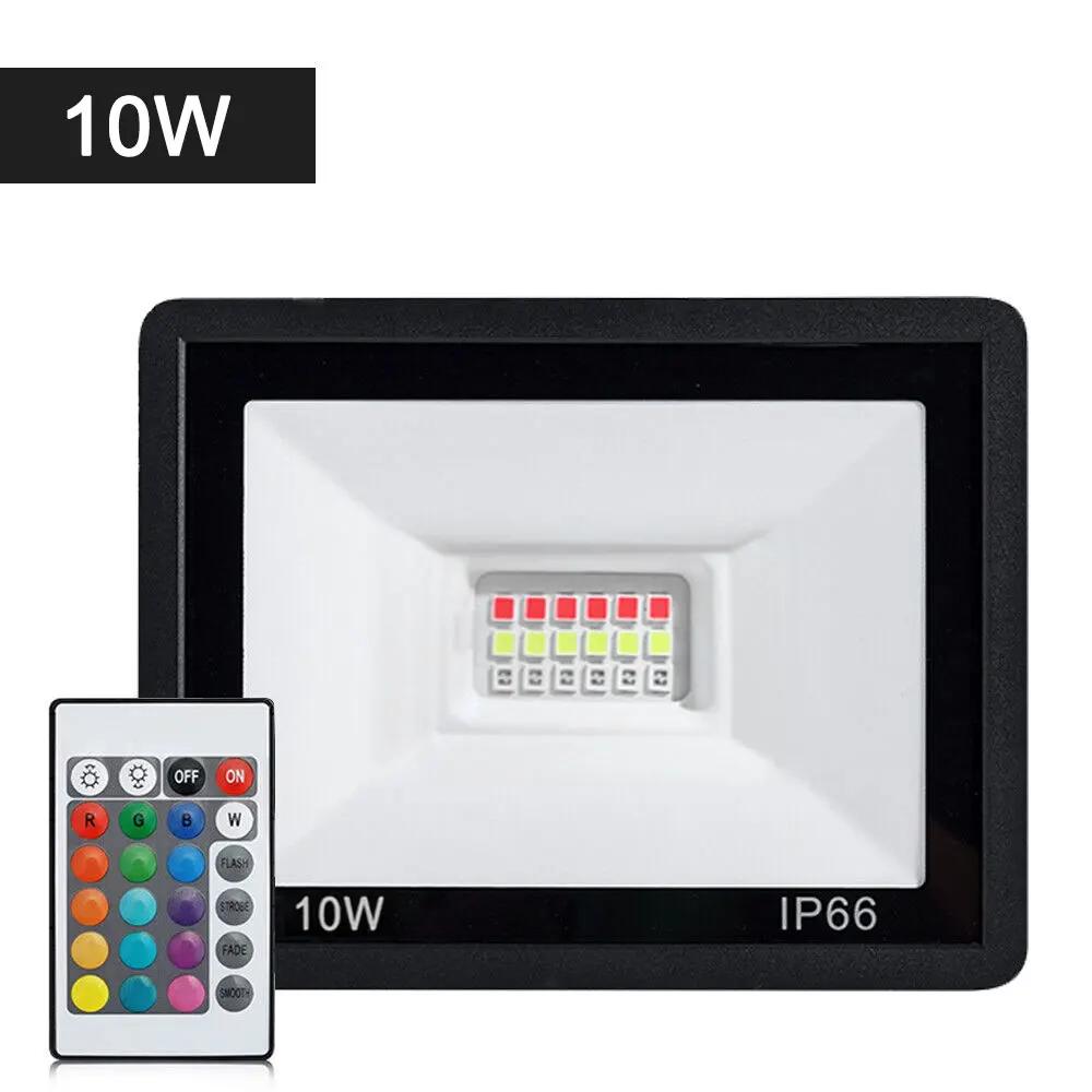 1 STK. 10 W/20 W/30 W/50 W/100 W/150 W/200 W RGB-Projektor mit Fernbedienung