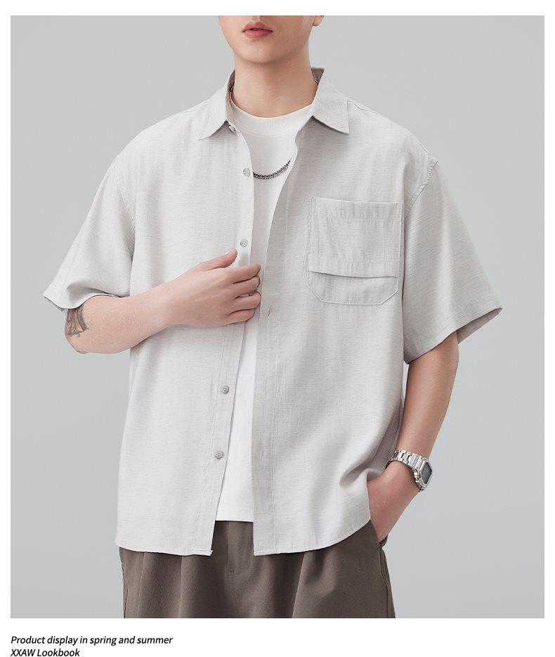 Men's 2026 Trendy Japanese Style Retro Loose Short Sleeve Polo Shirt