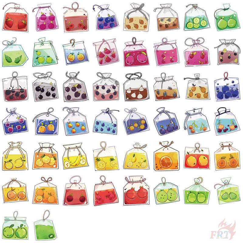 

50Pcs/Set Fruit Tea Bags PET Stickers Waterproof DIY Fashion Doodle Decals Stickers