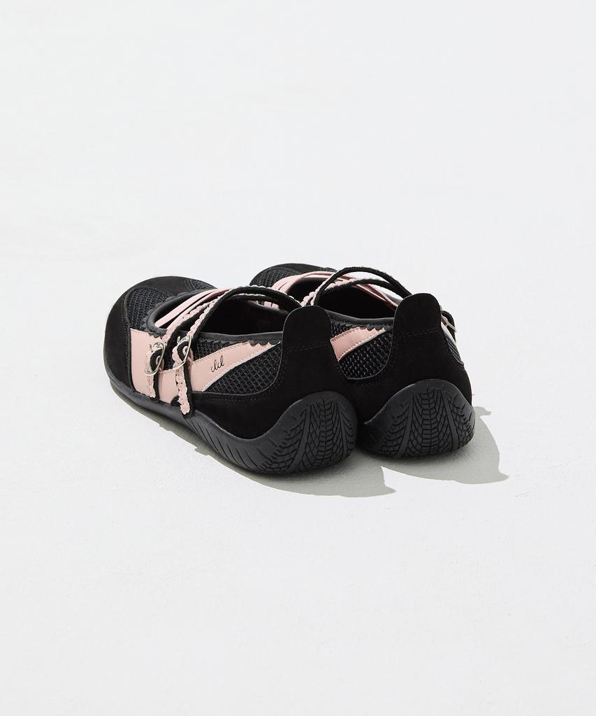 Clcl Nudge Riemen Flache Schuhe - Schwarz