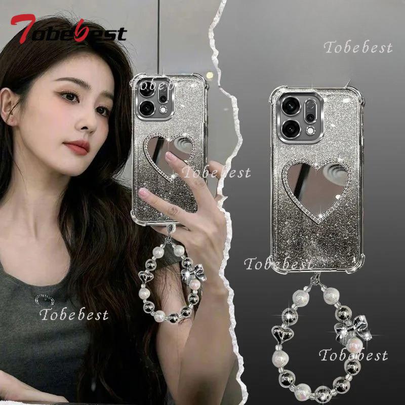 Třpytivé pokovení Láska Zrcadlový Náramek Pouzdro pro Xiaomi 16 15 14 Ultra 15S 14T 13 12 11 Lite Pro Nárazuvzdorný Silikonový Kryt