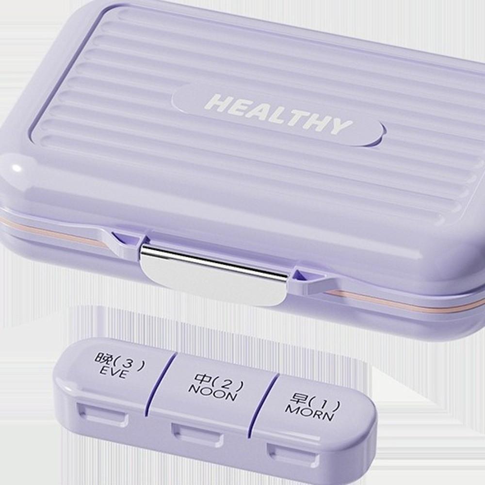 Plastic 7 Day Pill Box Sealed Pill Case Practical Portable Pill Container  Home Use