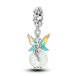 copper Flower Fairy Bead Charms Forest Elf Fairy Charm Bead Charms Compatible With 3mm Women Bracelets Do It Yourself Accessories Gift Fine Jewellery