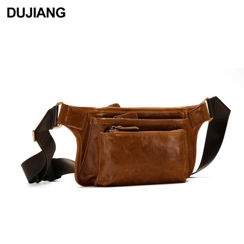 

Leather Shoulder Bag Crazy Horse Leather Leather Fanny Pack Breast Bag Outdoor Leisure Messenger Bag Commuter Men S Bag