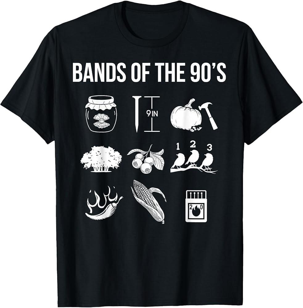 

Retro 1990s Bands Music 90s Music Lover TShirt Unisex T-Shirt S