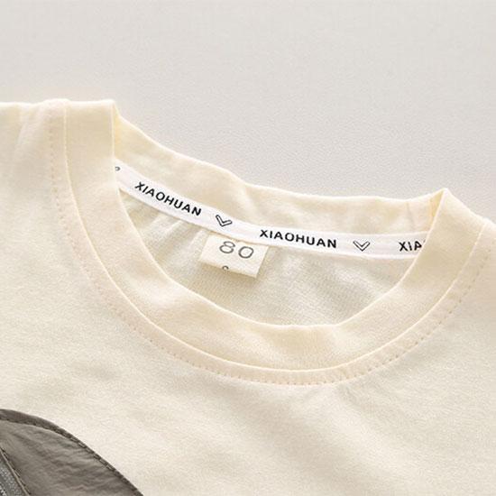 Baby Boy Clothes Summer New Fashion Big Pocket T-shirt + Shorts Solid Color Two-piece Cotton