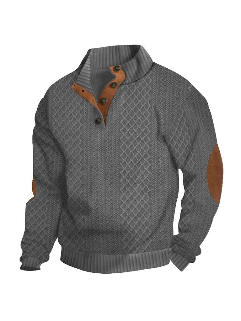 Men's Stand Collar Long Sleeve Casual Outdoor Stripe Hoodie - European Size (Spring/Autumn 2025)