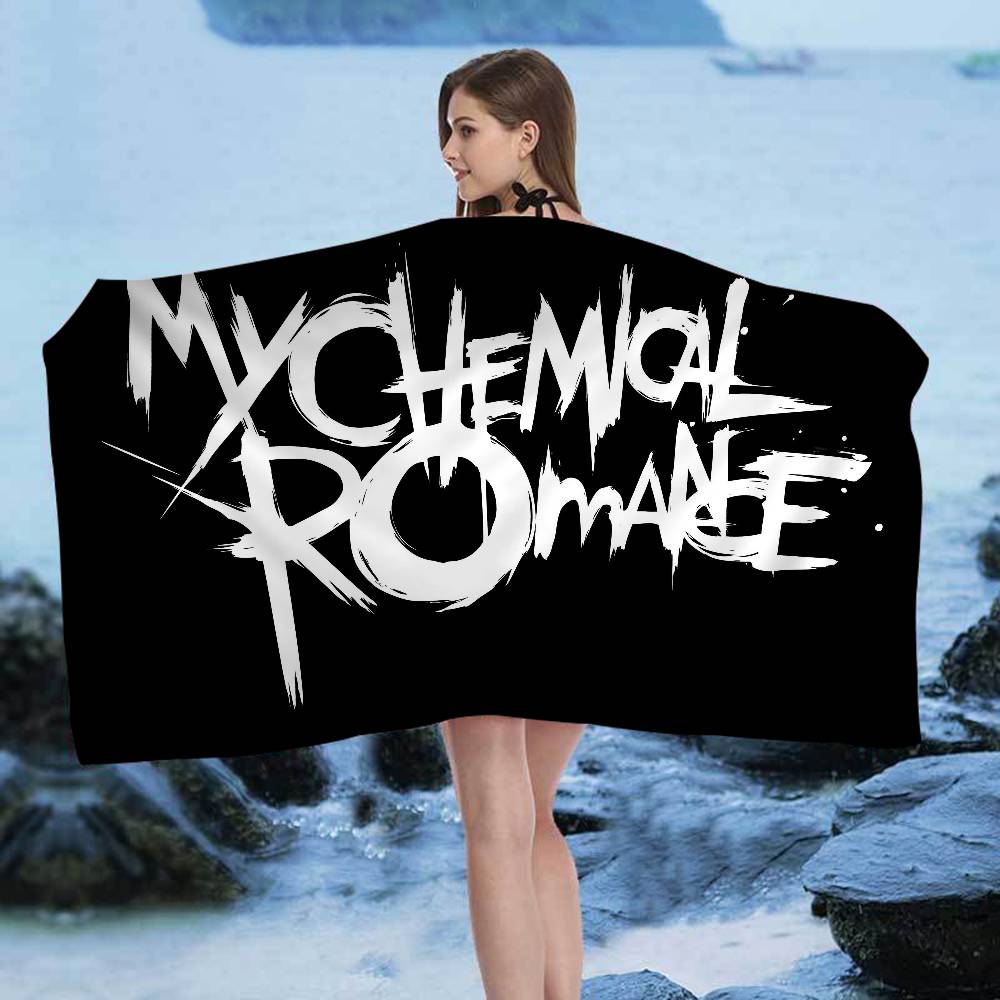 Classic Band M-My C-Chemical R-Romance Microfiber Printed Beach Towel Mountain Climbing Yoga Beach Swimming Running Absorbent