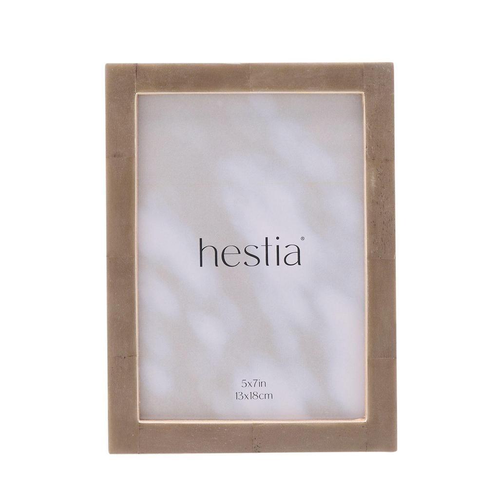 Hestia Thin Grey Stained Bone Photo Frame 5 x 7