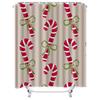 TU Christmas Shower Curtain Festive Holiday Decor Reversible Waterproof Fabric Bathroom Curtain Modern Patterned Backdrop Holida