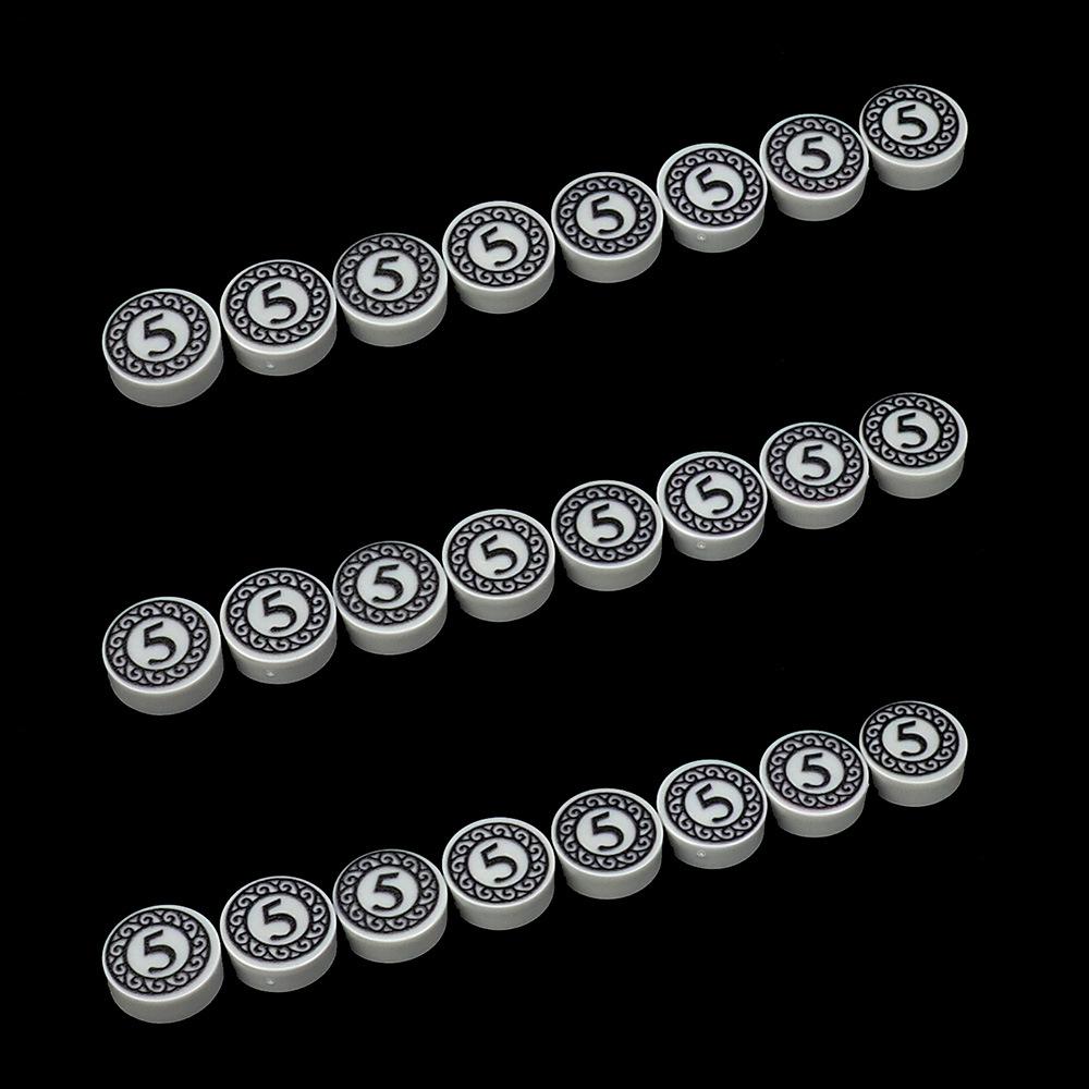 Non-Toxic Moc 10Pcs 98138 Printed 5 Cent Coin Pattern Building Blocks Kit Scene Storage Bricks Particle Diy Toy Children Kid Birthday Gift
