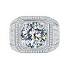 BagueRingen męska S925 Sterling Silver Biżuteria luksusowe 1ct D kolor Moissanite pierścionek z brylantem biznesmen Size6-13 otwarte pierścionki
