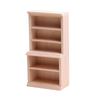Unpainted Wooden Bookshelf Doll House Accessory 1:12 Scale Miniature Bookshelf For Doll House Study Room Scene Display