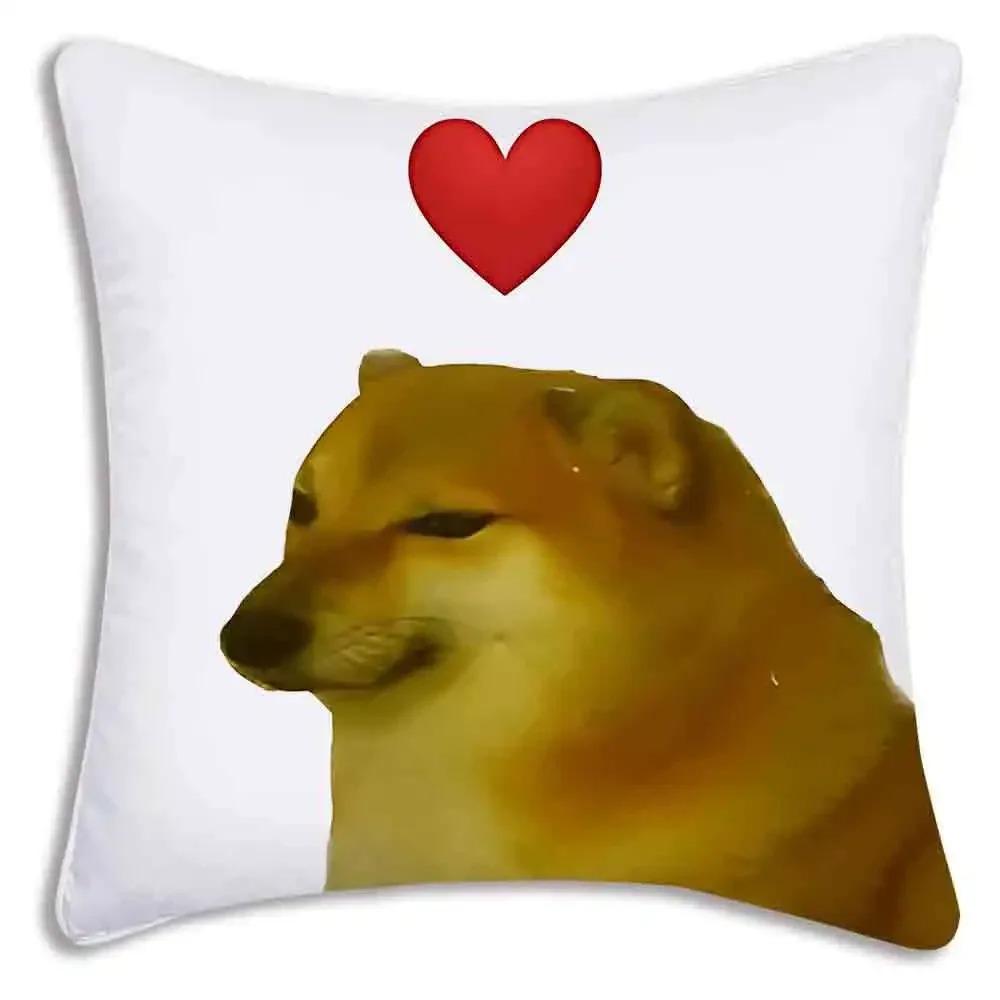 Abstract Shiba Inu Print Decorative Pillow Cover Car Sofa Square Cushion Pillow Cover