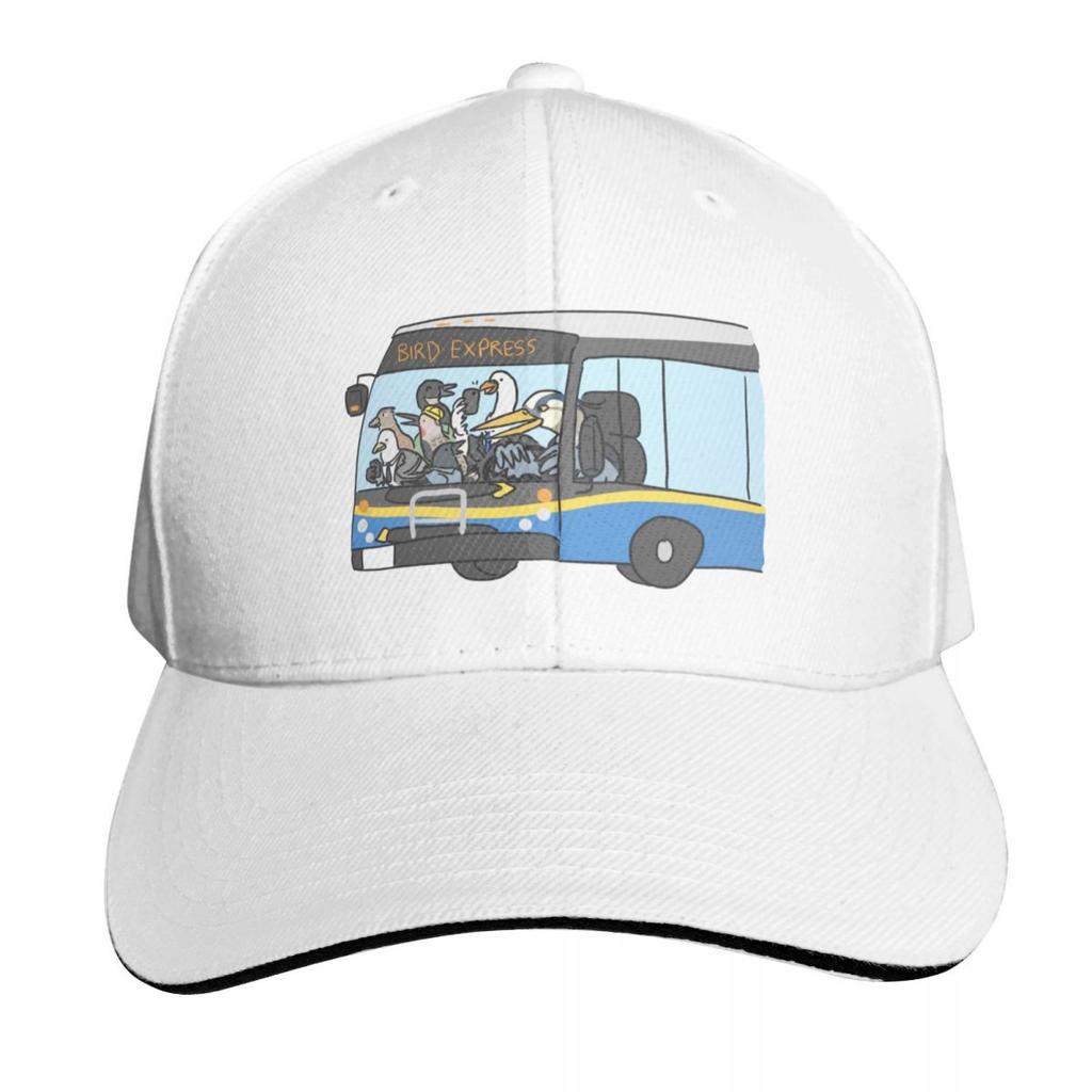 Commuter Birds Bird Express Bus Baseball Cap Sun Protection UPF Breathable Mesh Back Adjustable Buckle Closure