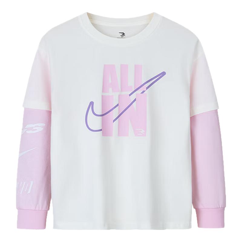 NIKE3BRAND Unisex Kids  Festive Patchwork Long-Sleeve T-Shirt 150