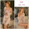 Women's Satin Off Shoulder Ruched Backless Lace Up Tie Waist Sleep Dress with Robe Lounge Set