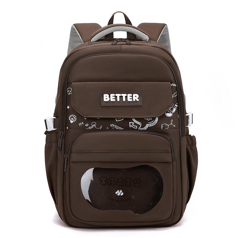 Junior High School Student Schoolbag Children Contrast Color Backpack Women's Large Capacity Backpack