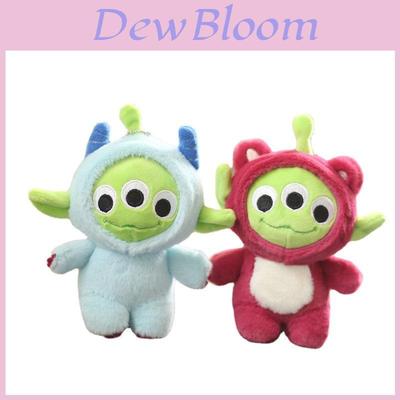 Adorável Brinquedo de Pelúcia Monstro de Três Olhos Chaveiro Fofo com Pelúcia Curta Macia
