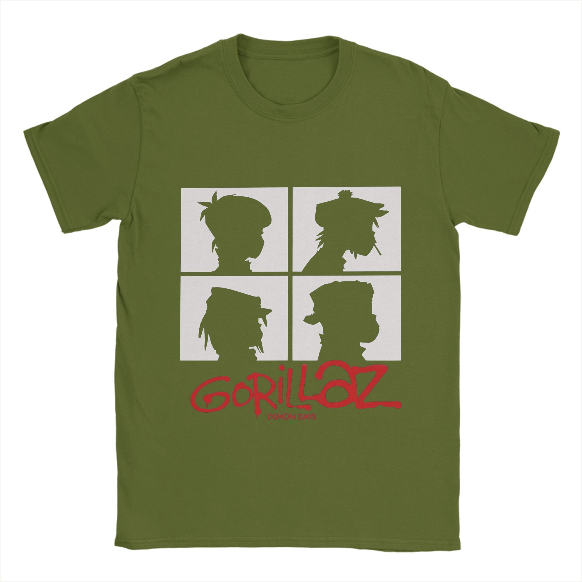 GUOYAN TOP Harajuku T-shirt Zomer Gorillazs Punk Rock Hip Hop T-shirts Katoenen T-shirt voor Mannen Klassiek Plus Size 6XL Korte Mouw Tops 2XL