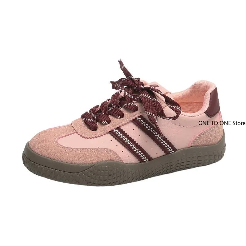 Fashion Sewing Thread Color Blocked Children's Casual Shoes Outdoor New Fashion Kids Non Slip Soft Thick Sole Shoes Round Toe Lace Up