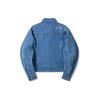 Li Ning Einfarbig Einreihig Langarm Jeansjacke Damenjacken Hell-Denim-Blau AJDT534-1