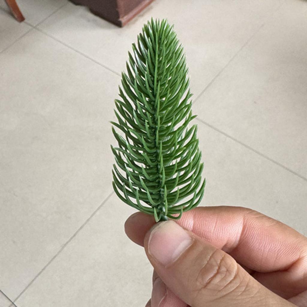 50pc Artificial Plants, Artificial Pine Needles, Christmas Trees, Small Pine Needle Trees, Christmas Rings, Christmas Handicrafts, Decorative PE Trees