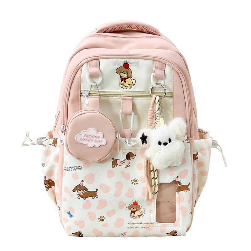 Schoolbag New Lightweight High-value Schoolbag Cute Backpack Primary School High School Students Large Capacity Versatile Backpack