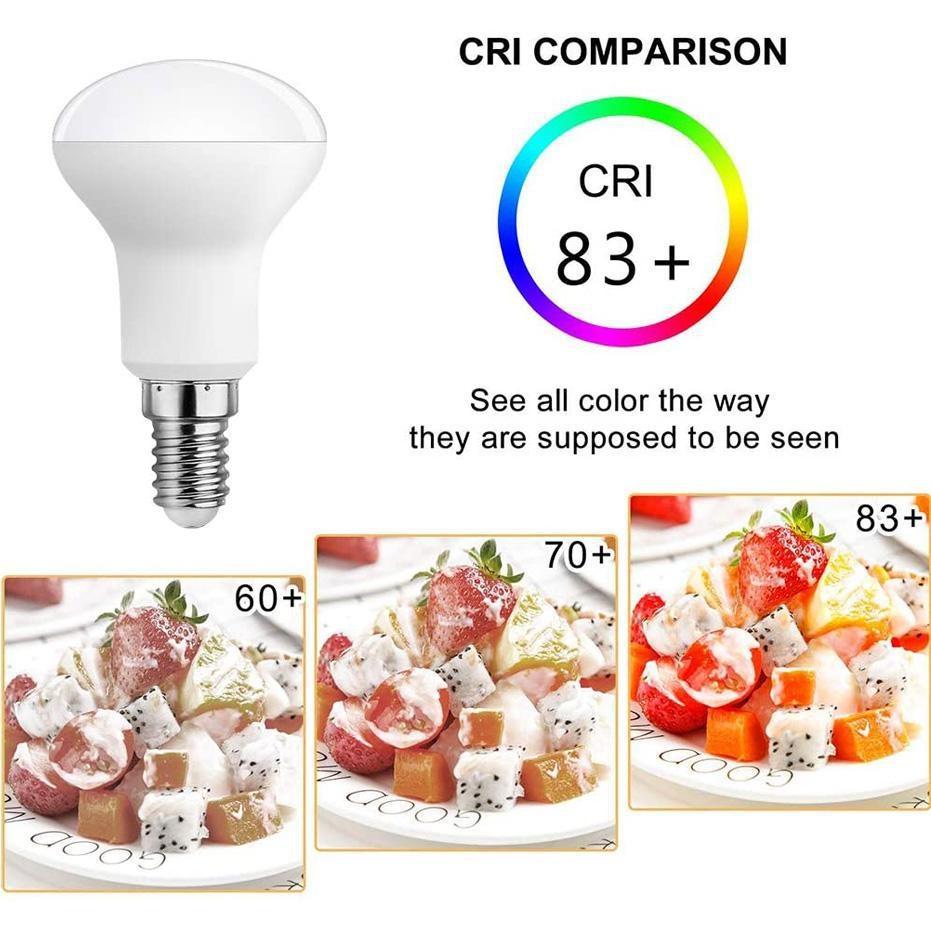 6pcs R50 E14 LED Spotlight Bulbs 9W AC 85-220V No Flicker Umbrella Reflector Lamp for Indoor Home Ceiling Decoration