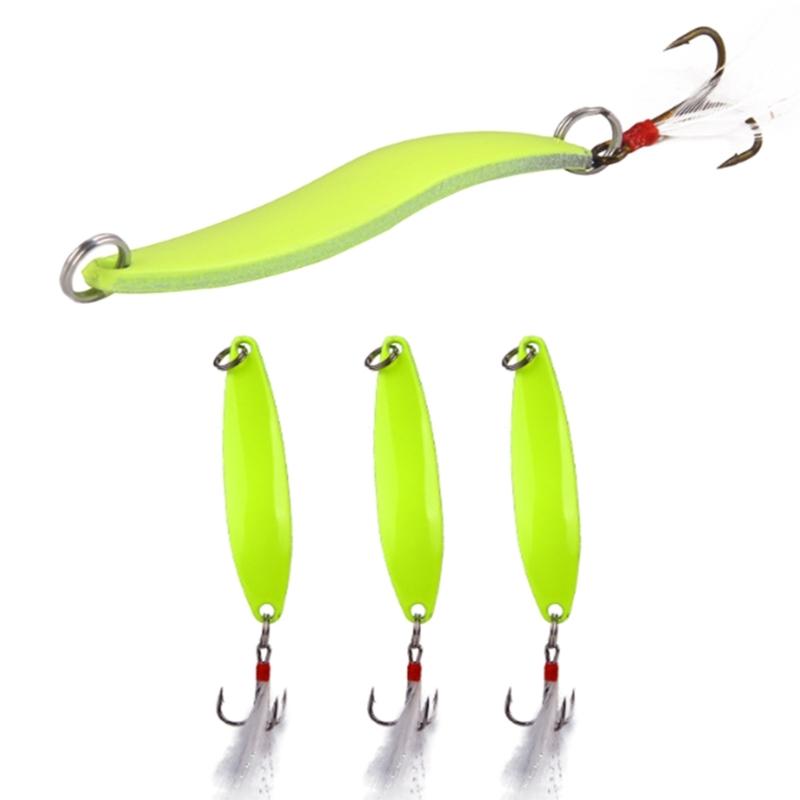 3 szt. Tonąca Metalowa Lśniąca Przynęta Łyżka Błystka Sztuczne Twarde Przynęty Wirnik Twarda Przynęta Wędkarska Błystki z Haczykiem