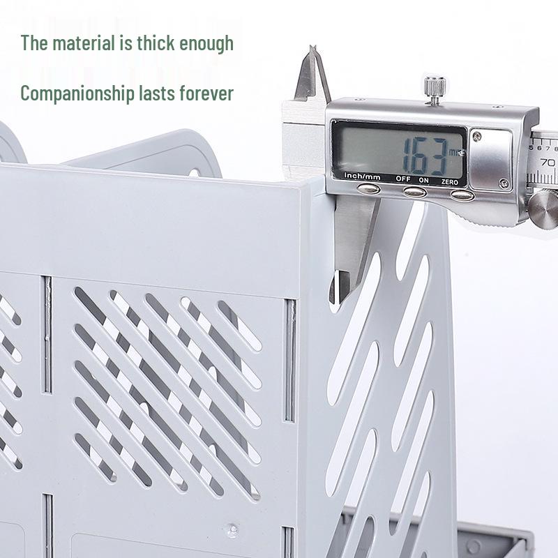 Three-Column Office File Rack: Multi-Layer Thickened Organizer for Study Supplies and Archive Folders