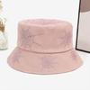 Rhinestones Spiders Web Patterned Fisherman Hat Protective Lightweight Polyester Wide Bill Hat for Women