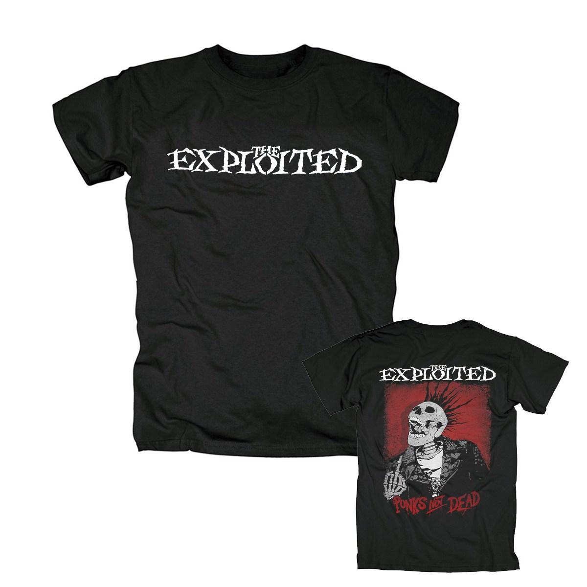 Punk Band Black Printed Shortsleeved Tshirt Made of Cotton M