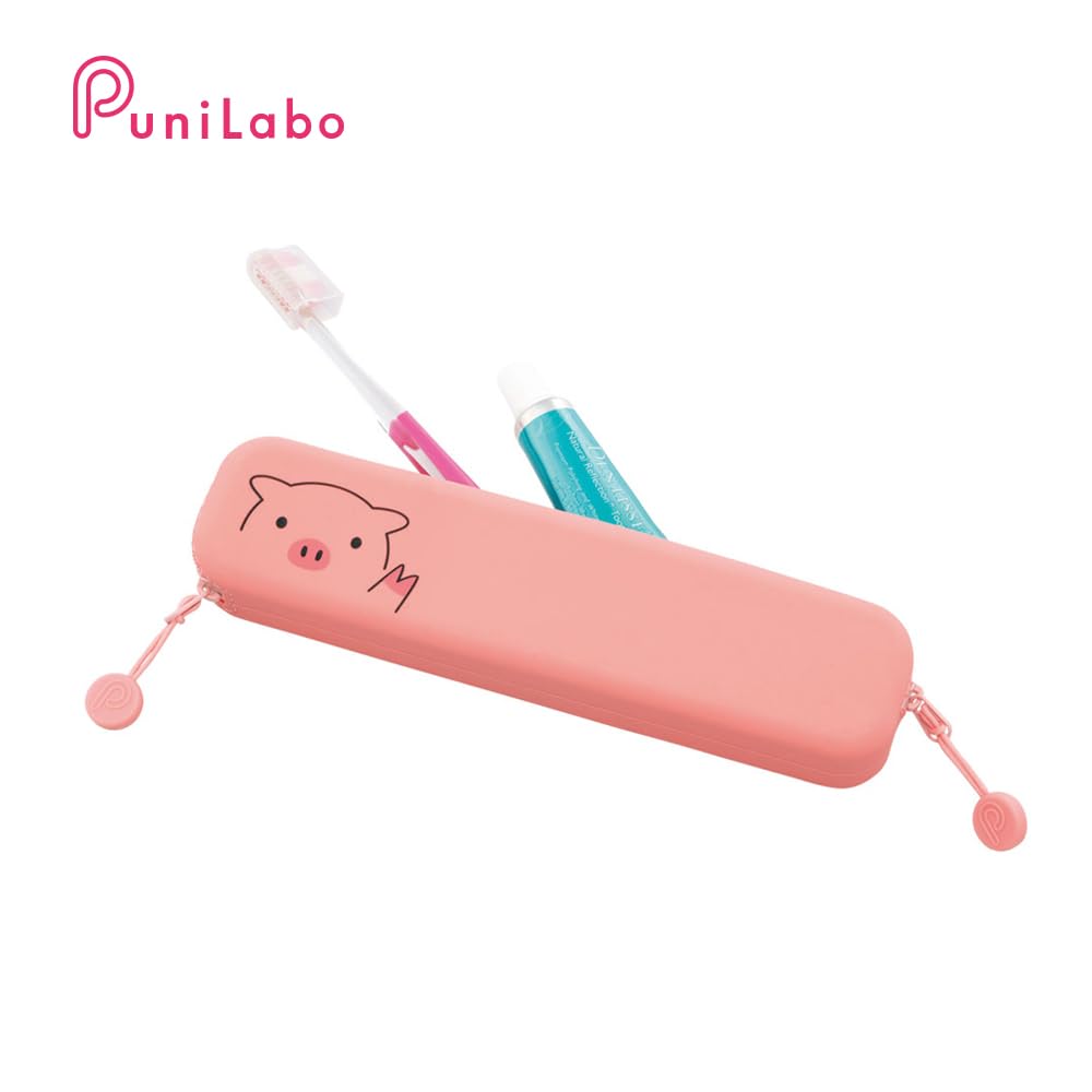 LIHIT LAB Slim Zipper Pouch PuniLab Bear A7717-1