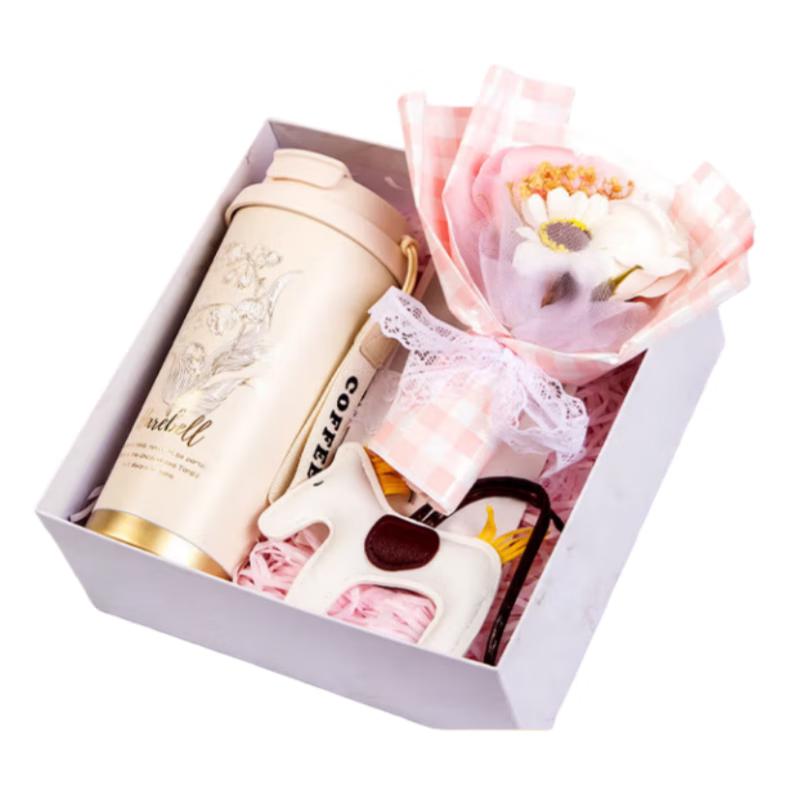 Business Gift Thermos Set with Charm and Bouquet
