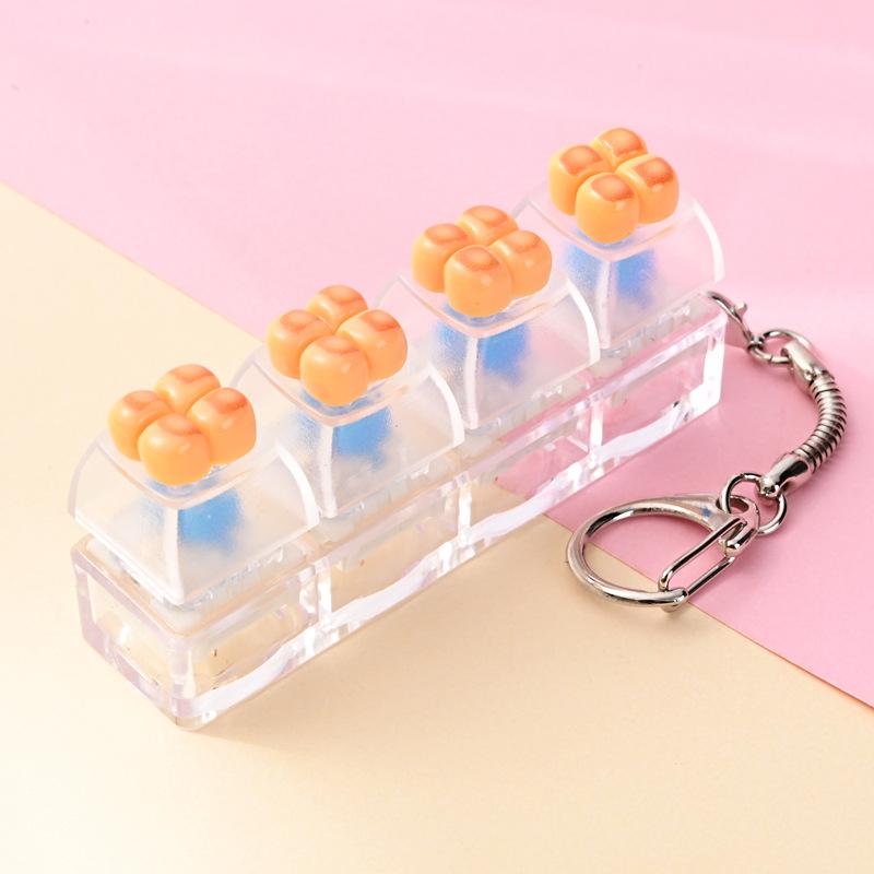 Bread Style  Keychain 1PC Creative Stress Relief Toy Cute Bag Accessory for Student Daily Use