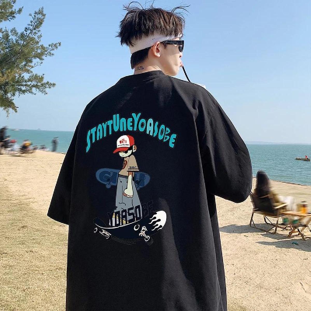 

2024 Летние мужские футболки больших размеров, хип-хоп, уличная одежда, скейт-бой, принт, футболки, хлопковые футболки с коротким рукавом в стиле Харадзюку, топы 5XL, футболки XXXXXL