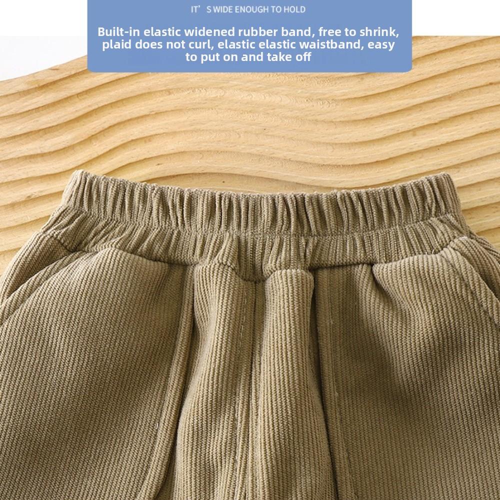 Dziecięce jesienno-zimowe spodnie bawełniane w jednolitym kolorze, pluszowe, grube, ciepłe, spodnie sanitarne, spodnie codzienne