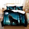 3D Wolf Print Duvet Cover Set Wild Animals Bedding Set Luxury Modern Gift Wolf Bedding Set Comforter Cover Full King Size 2/3pcs