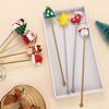 1Pcs Stainless Steel Stirring Sticks Christmas Decorative Drink Stirrers for Coffee Tea and Cocktail for Party and Bar Use