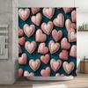 3D Rosa Hjärta Duschdraperi | Romantisk och Elegant Badrumsinredning