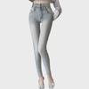 High-Waisted Skinny Jeans - Light Flared, Elastic, Slim Fit, New Spring/Summer American Style.