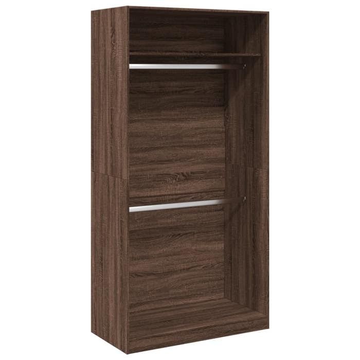 VidaXL Wardrobe Brown Oak 100x50x200 Cm Engineered Wood, Storage Cabinet, Wardrobe Organizer, Cabinet, 3307807