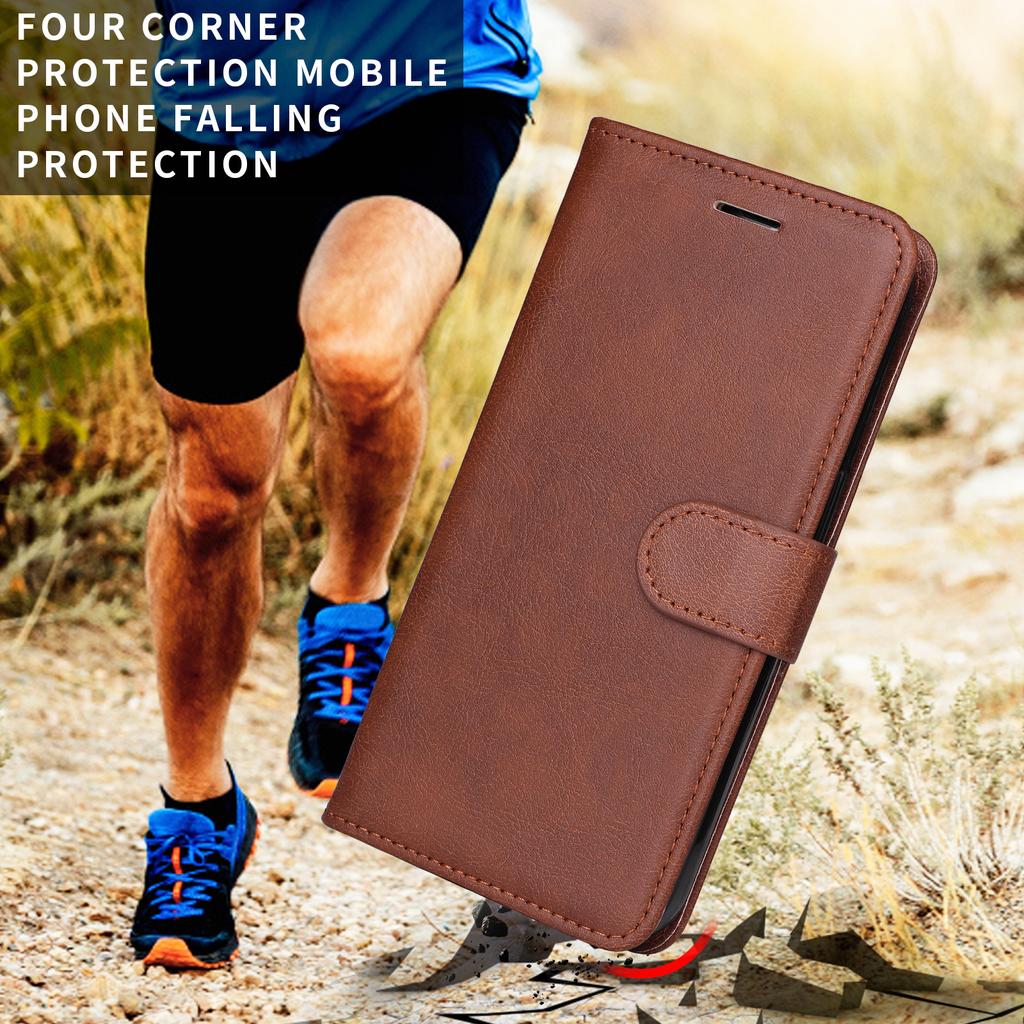 Dla Motorola Moto G86 5G/G86 Power 5G Skórzane Etui Portfelowe z Paskiem Jednokolorowe Etui z Podstawką na Telefon